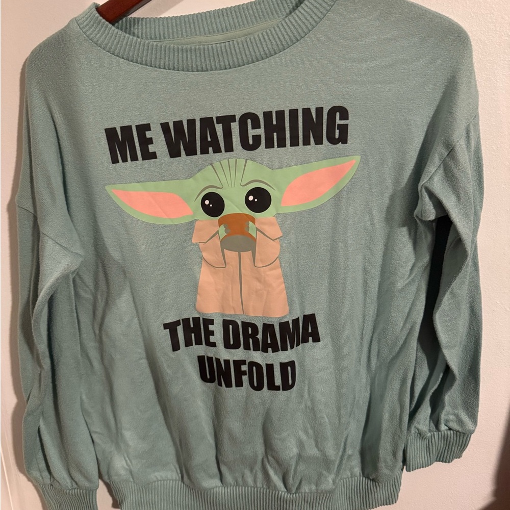 Grogu adult pajama shirt